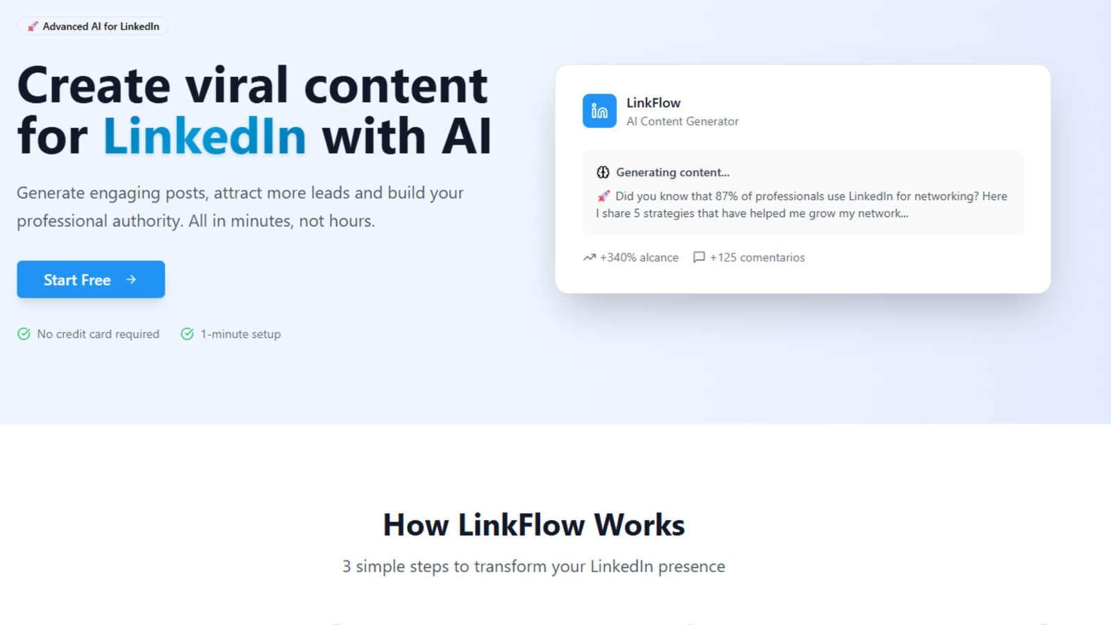 LinkFlow — IA para LinkedIn