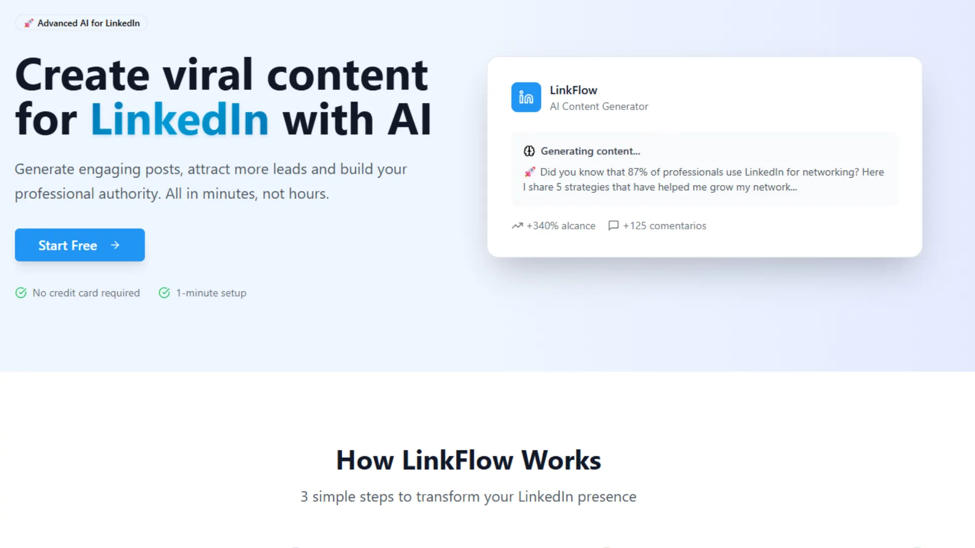 LinkFlow — IA para LinkedIn